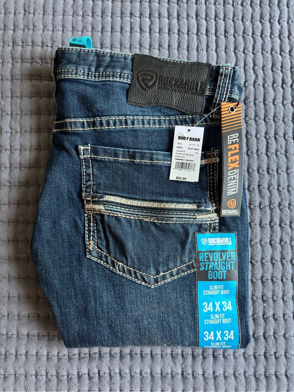 Rock & Roll Revolver Straight Boot Dark Blue Men’s Jeans